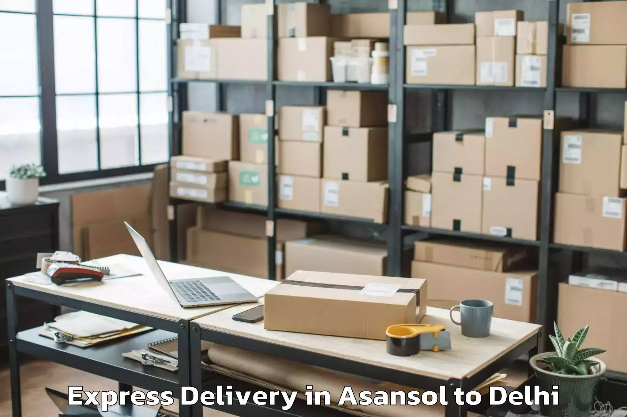 Book Asansol to Patel Nagar Express Delivery Online